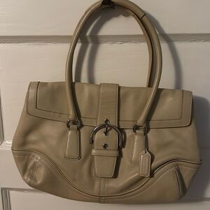 Coach Tan Leather Shoulder Bag